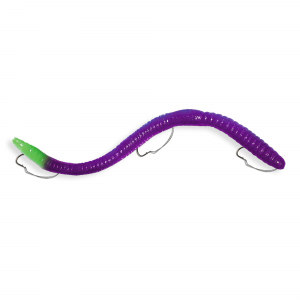 IKE-CON 6 1/4'' Weedless Grape/Glow Tail
