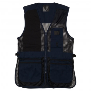 Browning Trapper Creek Mesh Shooting Vest Navy and Black S