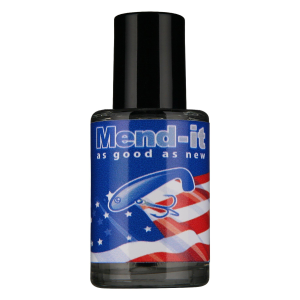 Mend-It- Mend-It! Soft Bait Glue 1 oz Glass Bottle - $16.00 at Natchez Shooting & Outdoors