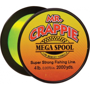Mr Crappie Mega Spool 4lb 2000 yd HiVis