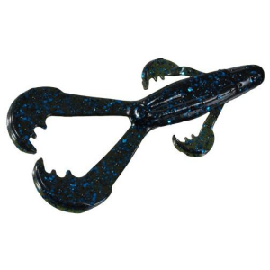 Strike King Rage Space Monkey Soft Bait Black Blue Flake 6pk