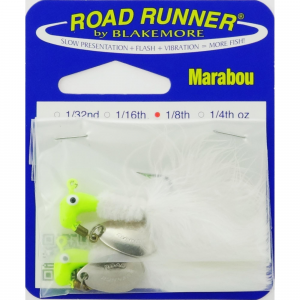 Road Runner Marabou 1/8 oz Chartreuse/White