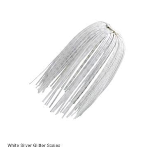 Z Man EZ Skirt White Silver Glitter Scales