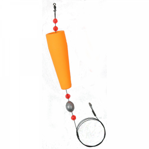 Comal Leader Weighted Popping Orange 4''   33''Ldr