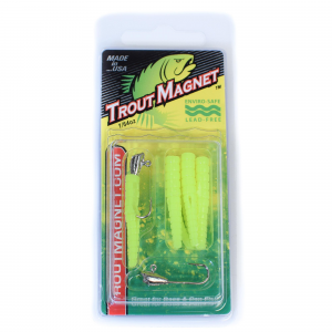 Leland NoLead Trout Magnet Chartreuse 1/64oz 9pk