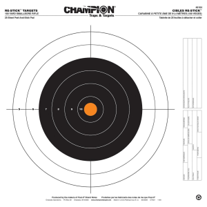 Champion ReStick Targets 100 yd. Small Bore Rifle, 16" X 15.75"