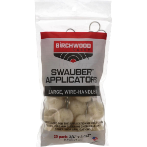 Birchwood Casey Swauber Applicators, Poly-Bag 20/pk