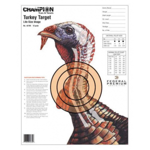 Champion Life-Size Turkey Sight-In Target, 12/Pack