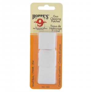Hoppe's Patches Small Bore 17 HMR, .204 Patches - 60/ct
