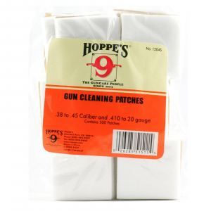 Hoppe's Patches .38 to .45 Caliber & .410 to 20 Gauge Patches - 40/ct