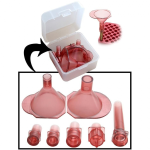 MTM Universal Powder Funnel Kit 17 to 500 S&W Clear Red