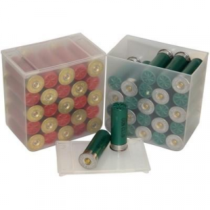 MTM Shell Stack 25 Rd. Compact Shotshell Storage Boxes Clear 4/ct