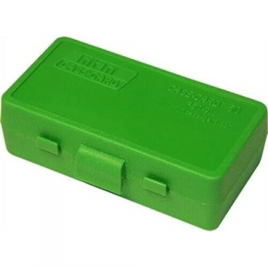 MTM Case Guard P-50 Series Handgun Ammo Box .25 / .32 Auto 50 Rounds Green