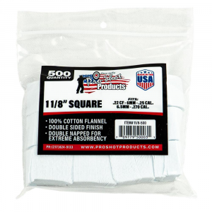 Pro-Shot Cotton Cleaning Patches SQ 1-1/8" .22/270 500/ct