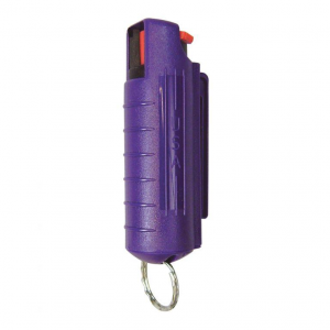 Personal Security Products Blue Heat Pepper Spray .5 oz with Hard Case and Key Ring Purple