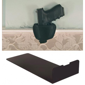 Bedside Gun Bracket with BLACK 036 Concealed Carry Holster SMALL
