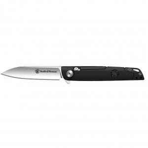 Smith & Wesson KT 24/7 Crossbar Folder Knife 3-1/4" Drop Point Blade Black