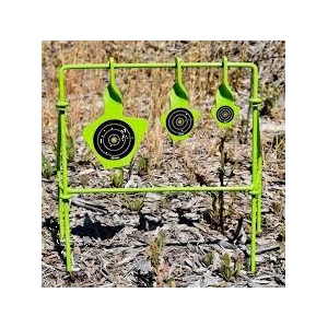 Spinning target system rated for .22 pistol and rifle shooters