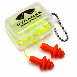 Pyramex Reusable Earplugs in Plastic Case 25dB Orange 1/pair