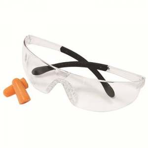 Birchwood Casey Lycus Clear Shooting Glasses with Plugs