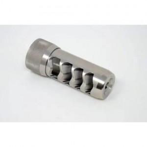 Area 419 Sidewinder Magnum Self Timing Muzzle Brake 6.5mm Raw Stainless 5/8-24