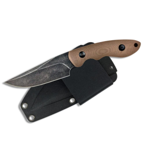 ABKT Elite Shadow Predator Fixed Knife 3-1/2" Drop Point Blade Brown