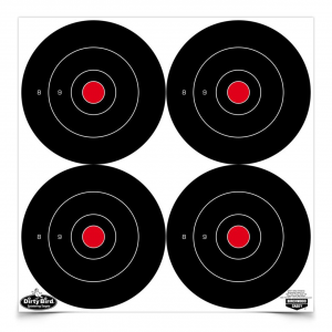 Birchwood Casey Dirty Bird 6" Bull's-Eye Targets 100/ct (400 Total Targets 4 per Sheet)