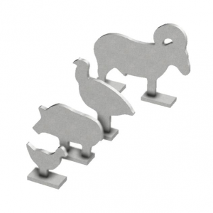 Birchwood Casey Silhouette Knock Over Targets - 4/ct (Chicken, Turkey, Pig and Ram)