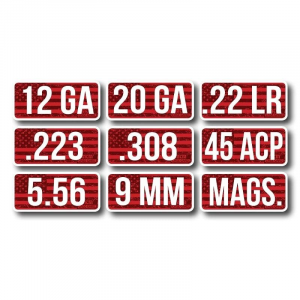 MTM Ammo Caliber Labels 12 GA Red 8/ct