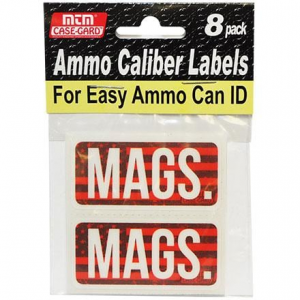 MTM Ammo Caliber Labels MAGS Red 8/ct