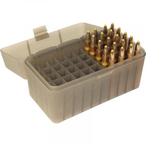 MTM Flip-Top Ammo Box 223/204 Ruger/6x47 50 Rounds Clear Smoke