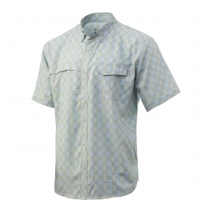 Huk Tide Point Fish Plaid SS Plein Air Mens M