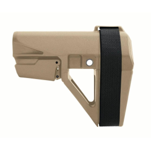 Sb-Tactical SB Tactical SBA5 Pistol Stabilizing Brace 5-Position Adjustable for AR-15 - FDE - $99.99 at Natchez Shooting & Outdoors