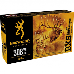 Browning Max Point Rifle Ammunition .308 Win 150gr BXS 2820 fps 20/ct