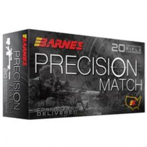 Barnes Precision Match Rifle Ammunition 5.56mm 85 gr OTM 20/ct