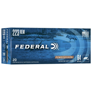 Federal Federal Power-Shok Rifle Ammunition .223 Rem 64 gr SP 3050 fps - 20/box - $20.99 at Natchez Shooting & Outdoors