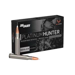 Sig-Sauer Sig Sauer Platinum Hunter Accubond Rifle Ammunition .30-06 Sprg 180gr PT 2750 fps 20/ct - $49.99 at Natchez Shooting & Outdoors