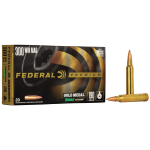 Federal Federal Premium Gold Medal Sierra MatchKing Rifle Ammunition .300 Win Mag 190 gr BTHP 2900 fps - 20/ct - $57.99 at Natchez Shooting & Outdoors