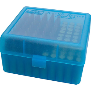 Mtm MTM Flip Top Ammo Box for .223/.204 Ruger/6x47 100 Rounds Clear Blue - $6.49 at Natchez Shooting & Outdoors
