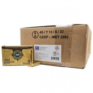 Patriot Sports Rifle Ammunition .223 Rem 55gr FMJ 3280 fps 1000/ct(50-20ct)