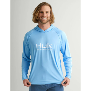 Huk Vented Pursuit Long Sleeve Hoodie Marolina Blue L
