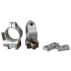 Muzzleloading Systems QuickLever Rings & Base Set - W Series 1" Medium, Silver
