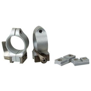 Muzzleloading Systems QuickLever Rings & Base Set - G-Series 1" Medium, Silver