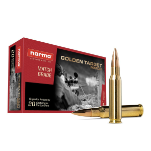 Norma Golden Target Match Rifle Ammunition .308 Win 175gr HPBT 2610 fps 20/ct