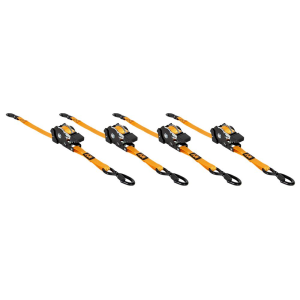 Muddy Retractable Ratchet Straps 1"x10 ft Orange 4/ct