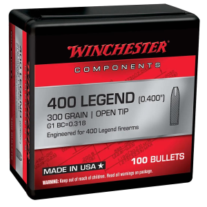 Winchester 400 Legend Rifle Bullets 400 LEGEND Subsonic Open Tip 300 GR 100 Count