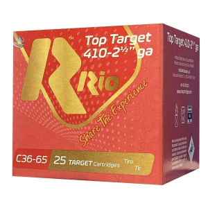 Rio Rio Top Target Shotshells 410ga 2-1/2" 1/2oz 1200 fps #8 25/ct - $12.49 at Natchez Shooting & Outdoors