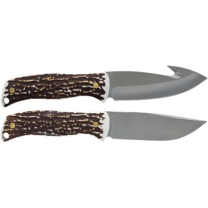 Uncle Henry Fixed Blade Knife Combo 4-1/5" Drop Point and Gut Hook Blades