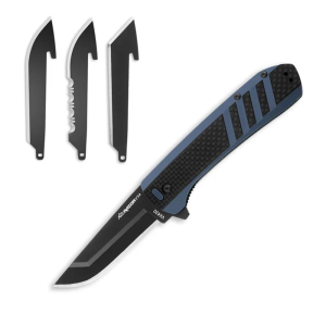 Outdoor-Edge Outdoor Edge Razor VX4 Replaceable Blade Folding Knife 3" Drop Point Blade Blue - $74.99 at Natchez Shooting & Outdoors