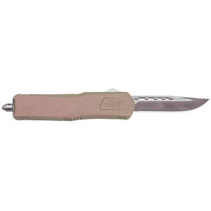 Great-Lakes-Firearms GLFA Medium OTF Automatic Knife 3-1/2" Plain Clip Point Blade FDE - $51.49 at Natchez Shooting & Outdoors